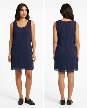 Vintage After Dark Sleeveless Lined Shift Dress Women See Measurements